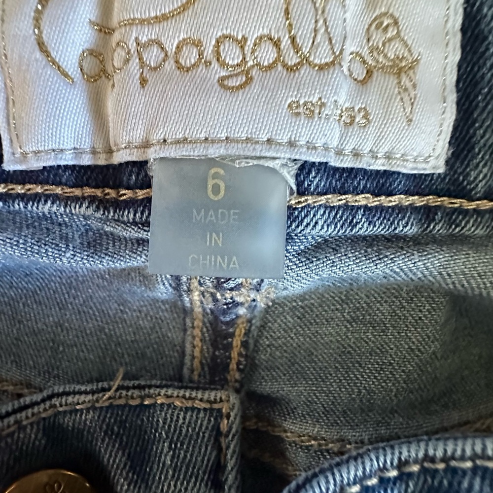 Papagallo Phoebe Paisley Embroidered Hem Ankle Jeans - Picture 12 of 16